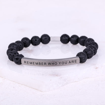 Remember Who You Are inspirational beaded bracelet