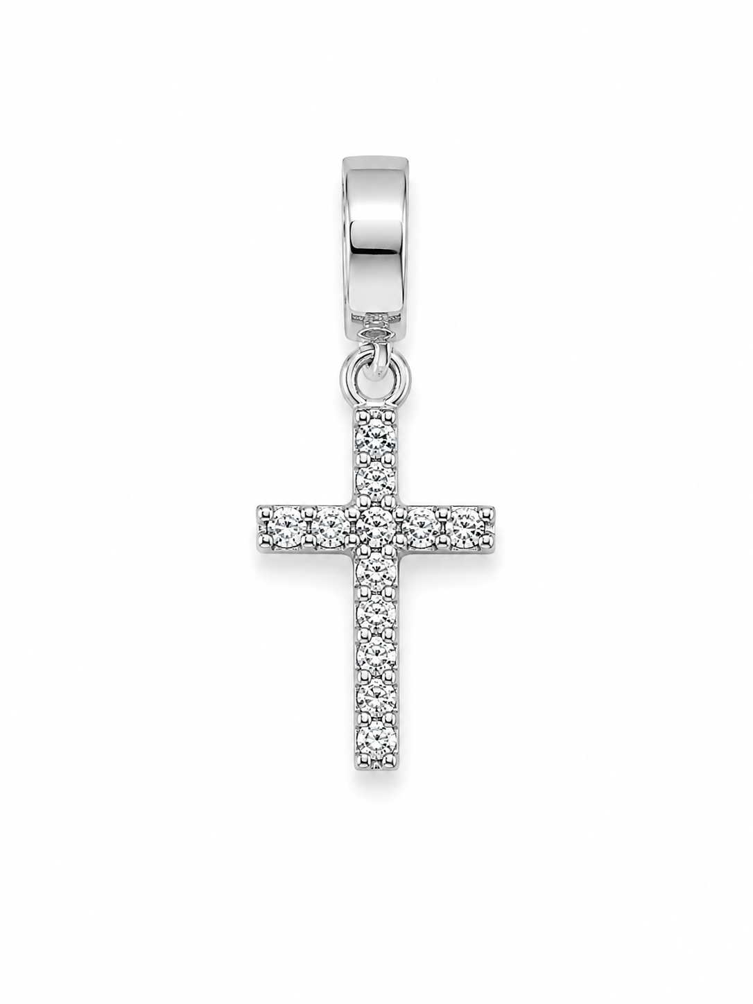 SMALL STUDDED CROSS CHARM