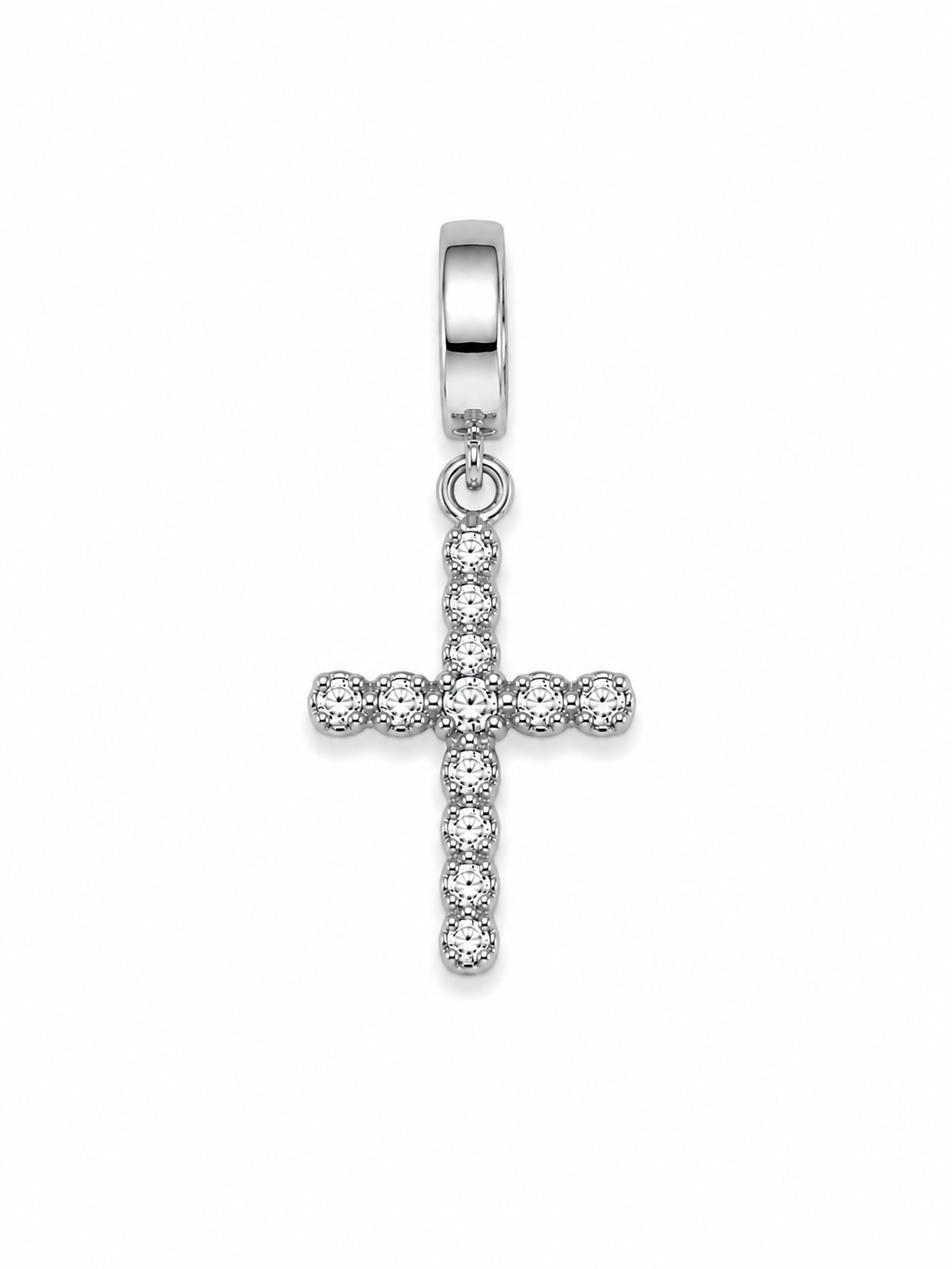 LARGE STUDDED CROSS CHARM