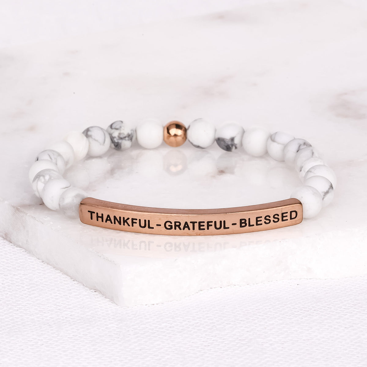 gemstone bracelet celebrating gratitude, faith, and life&