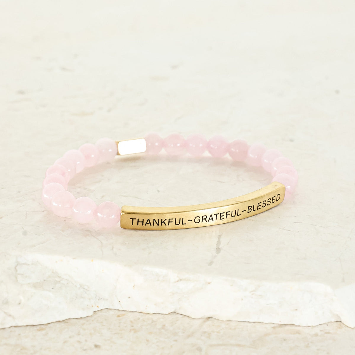 Faith-inspired beaded bracelet