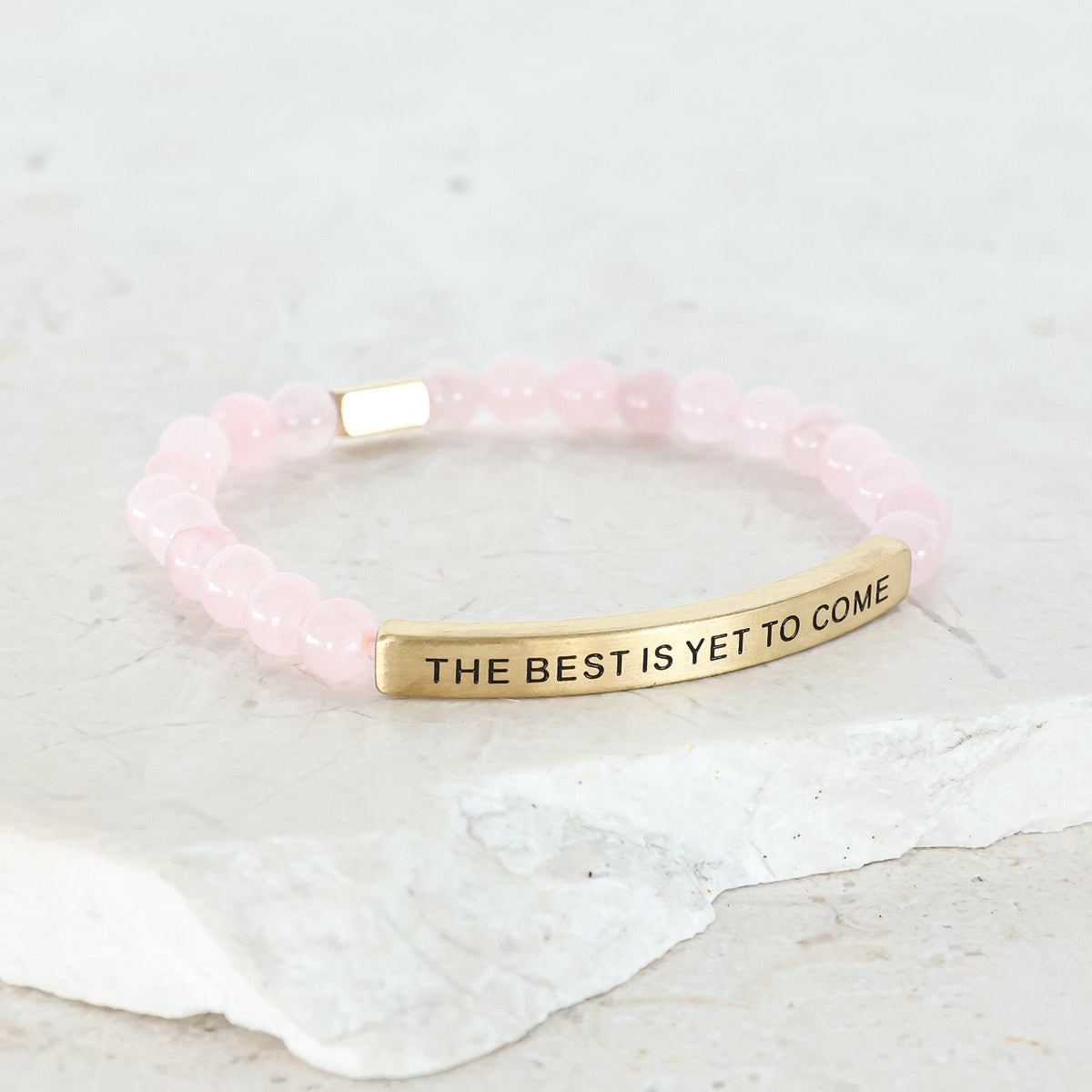 Inspirational beaded message bracelet 