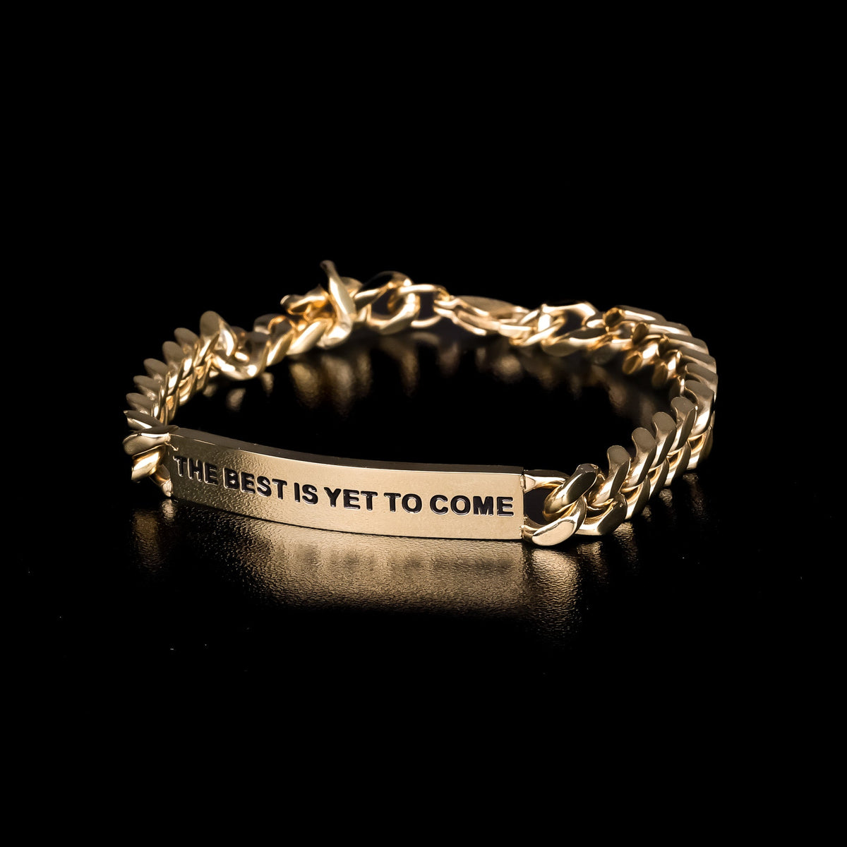 The Best Is Yet to Come engraved message bracelet for men and everyday inspiration