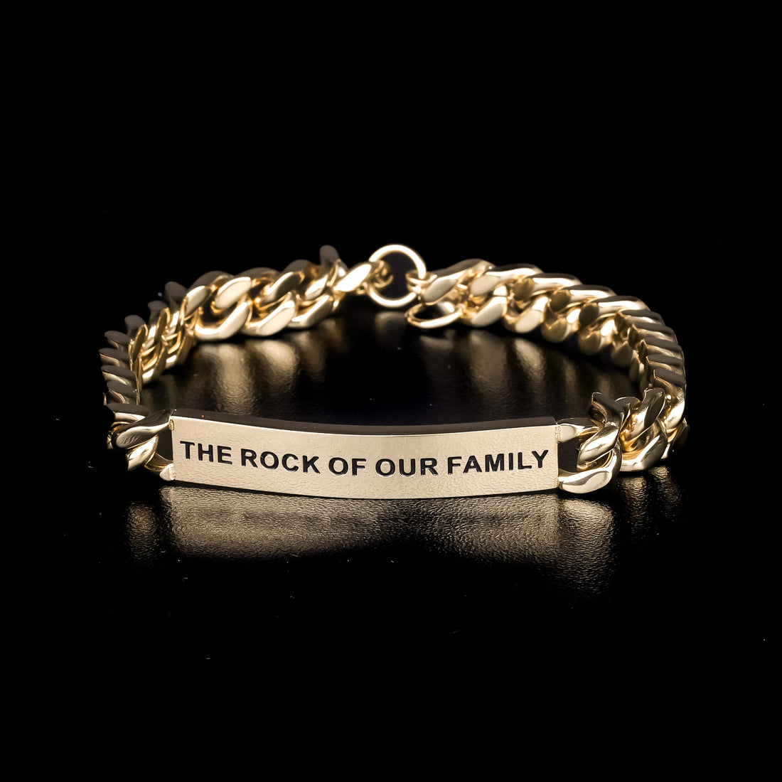 gold engraved bracelet for men