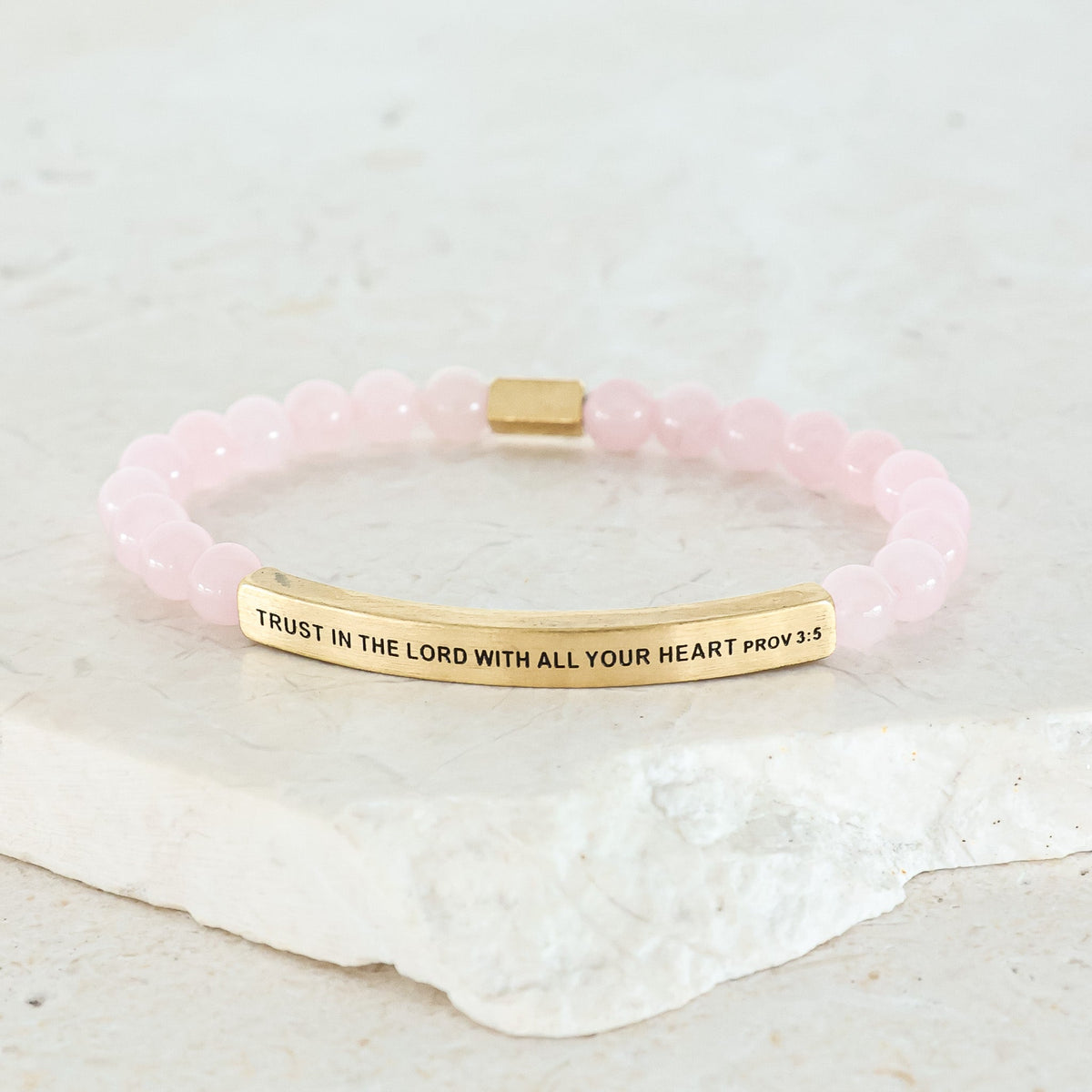 beaded engraved scripture bracelet