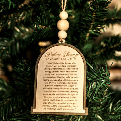 Blessing of Vitality &amp; Well Being - Christmas Blessings Ornament