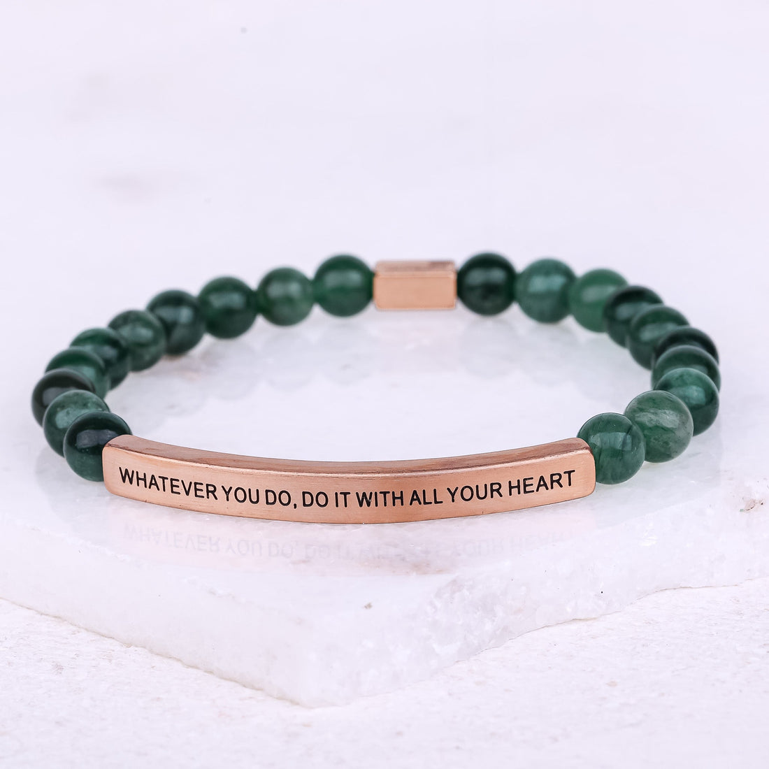 emerald beaded bracelet