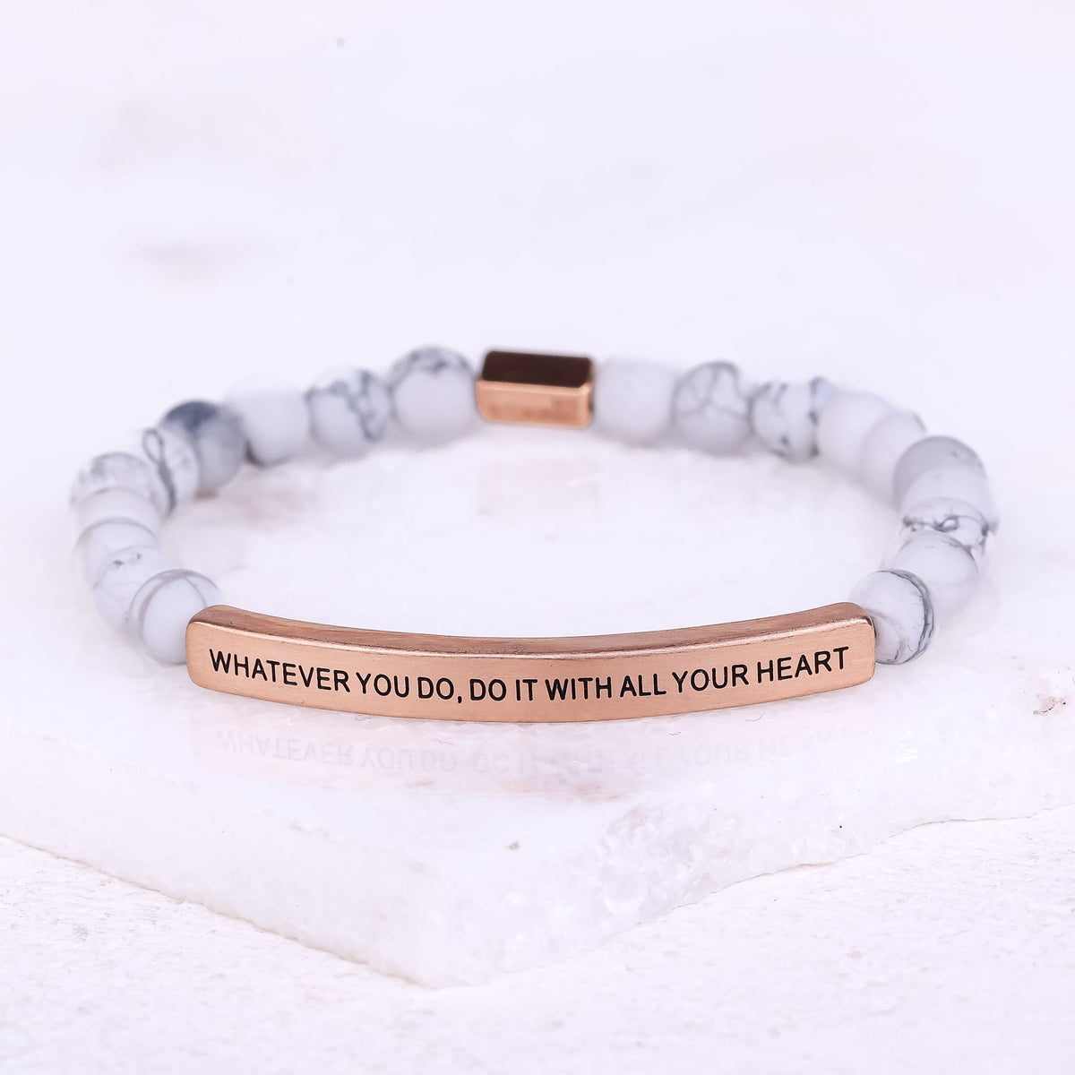marble beaded bracelet made in usa