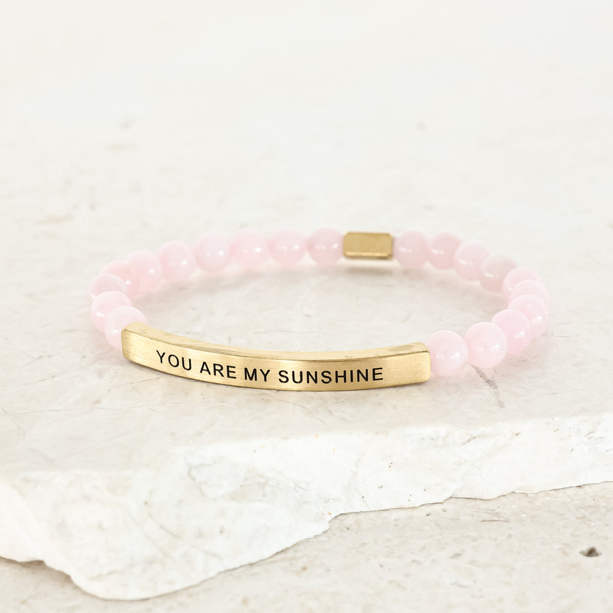 You Are My Sunshine inspirational message bracelet offering a reminder of love, positivity, and happiness