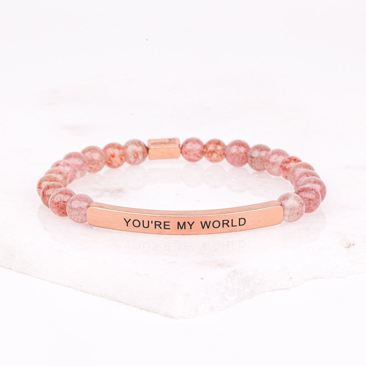 Romantic couples gift bracelet with a heartfelt message of love and devotion