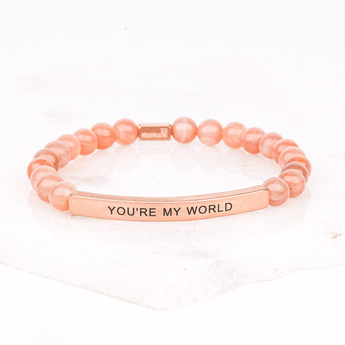 Beaded bracelet with engraved You&
