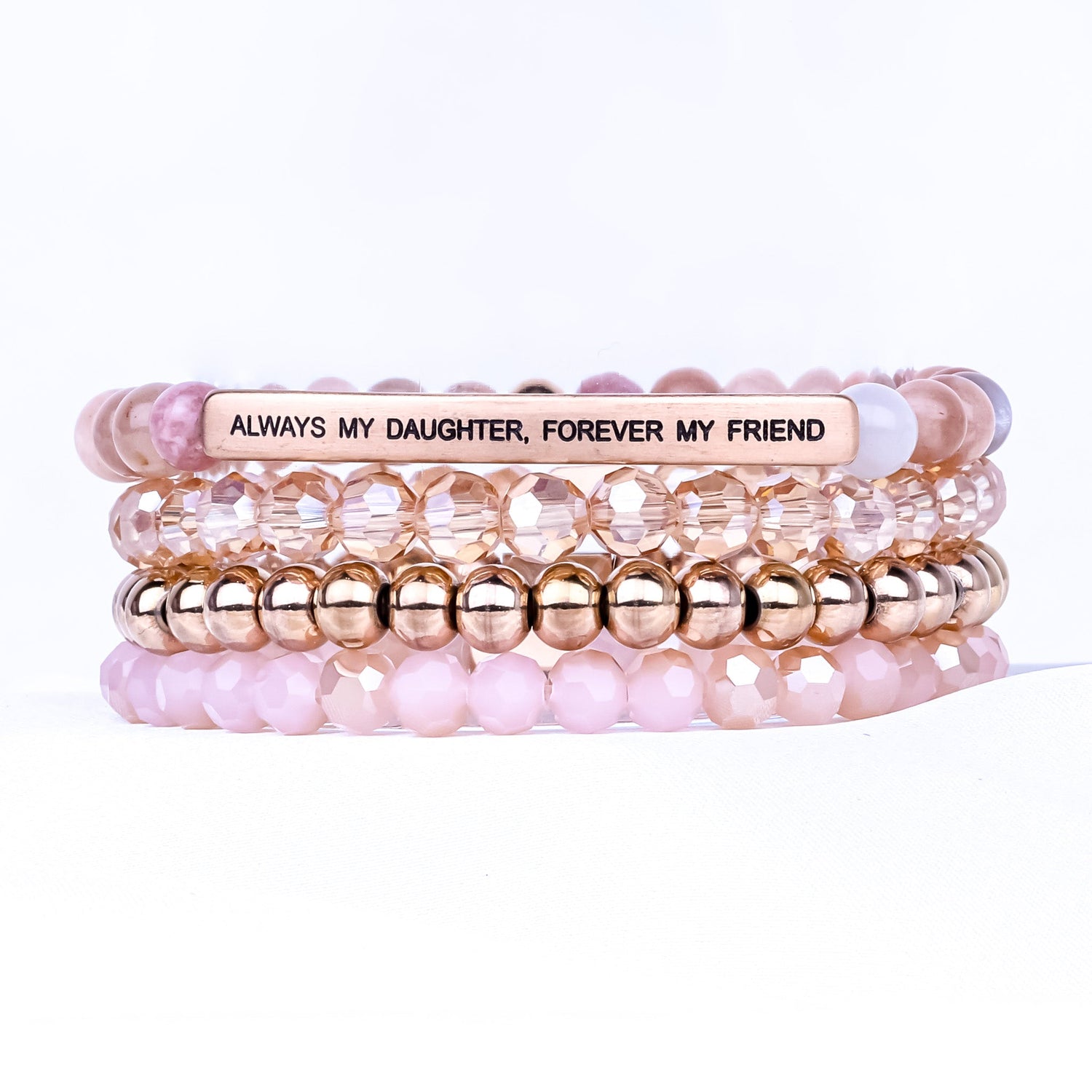 ALWAYS MY DAUGHTER 4 BRACELET GIFT SET - SUNSTONE - Inspiration Co.