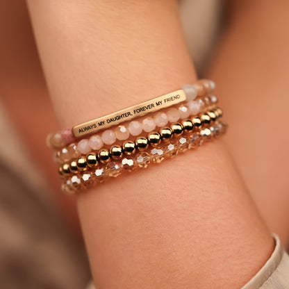 ALWAYS MY DAUGHTER 4 BRACELET GIFT SET - SUNSTONE - Inspiration Co.