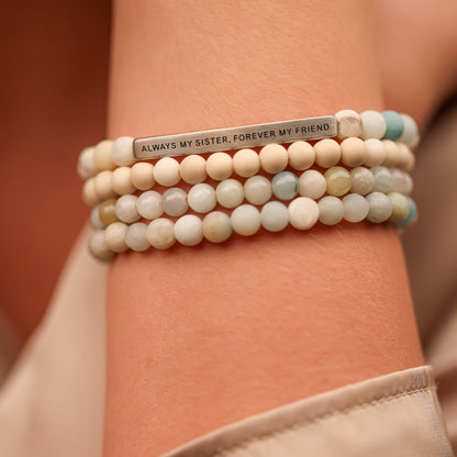 ALWAYS MY SISTER 4 BRACELET GIFT SET - AMAZONITE - Inspiration Co.
