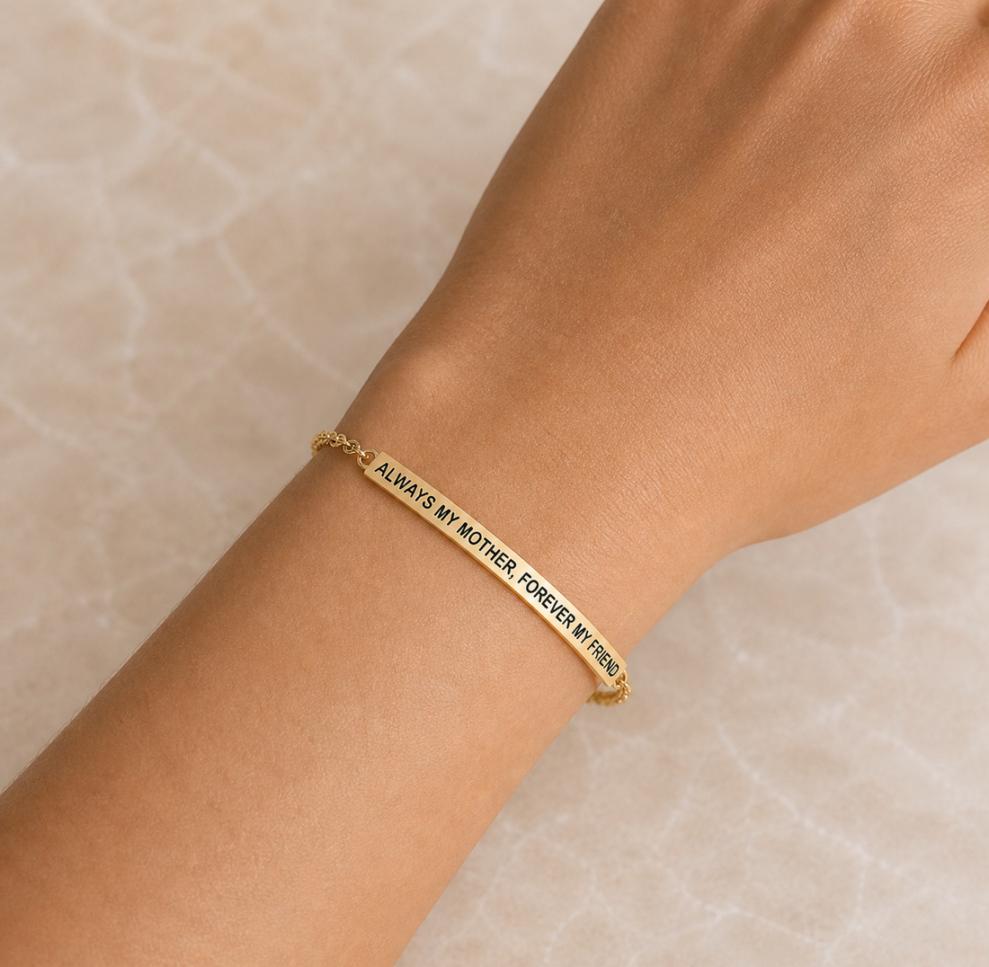 ALWAYS MY MOTHER, FOREVER MY FRIEND - DAINTY CHAIN BRACELET