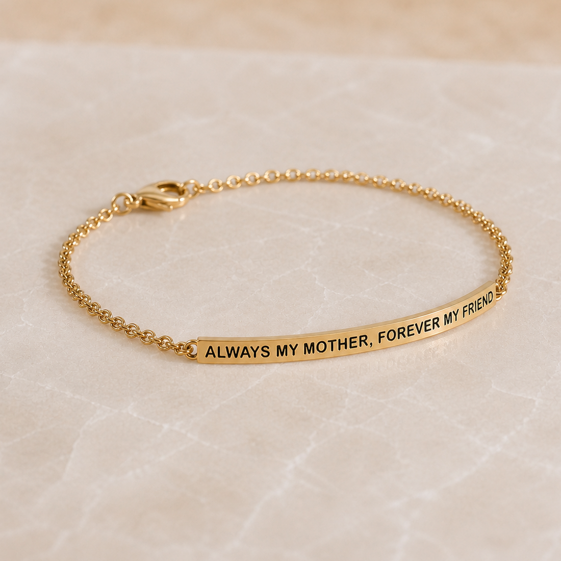 ALWAYS MY MOTHER, FOREVER MY FRIEND - DAINTY CHAIN BRACELET