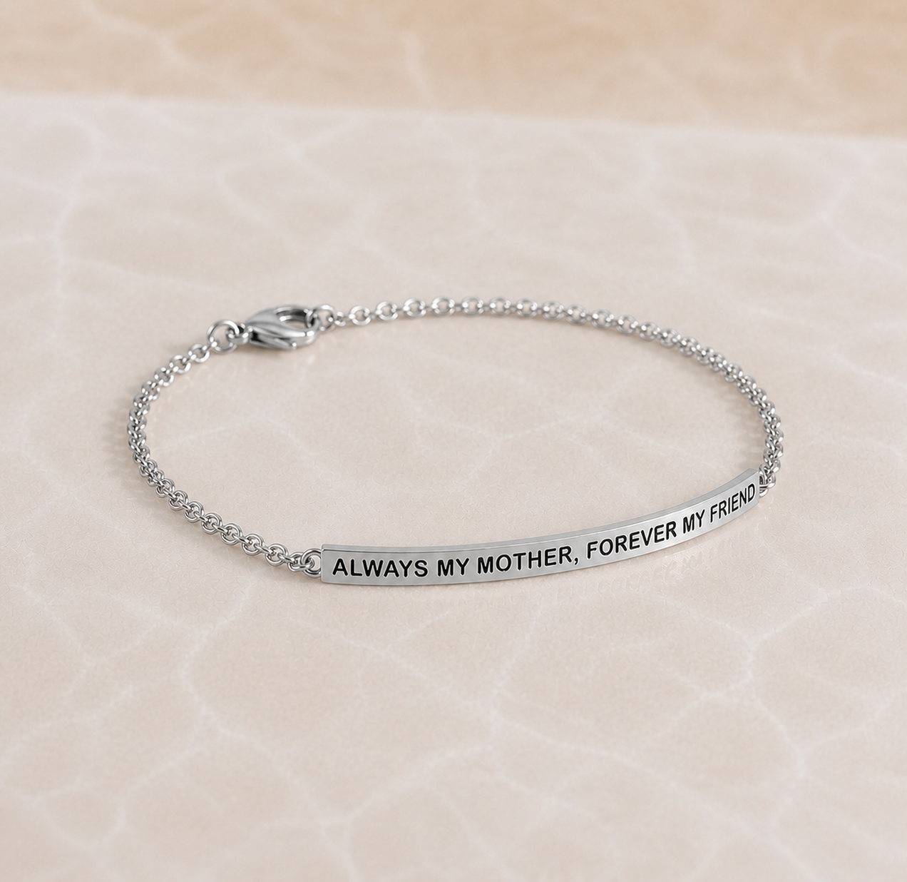 ALWAYS MY MOTHER, FOREVER MY FRIEND - DAINTY CHAIN BRACELET
