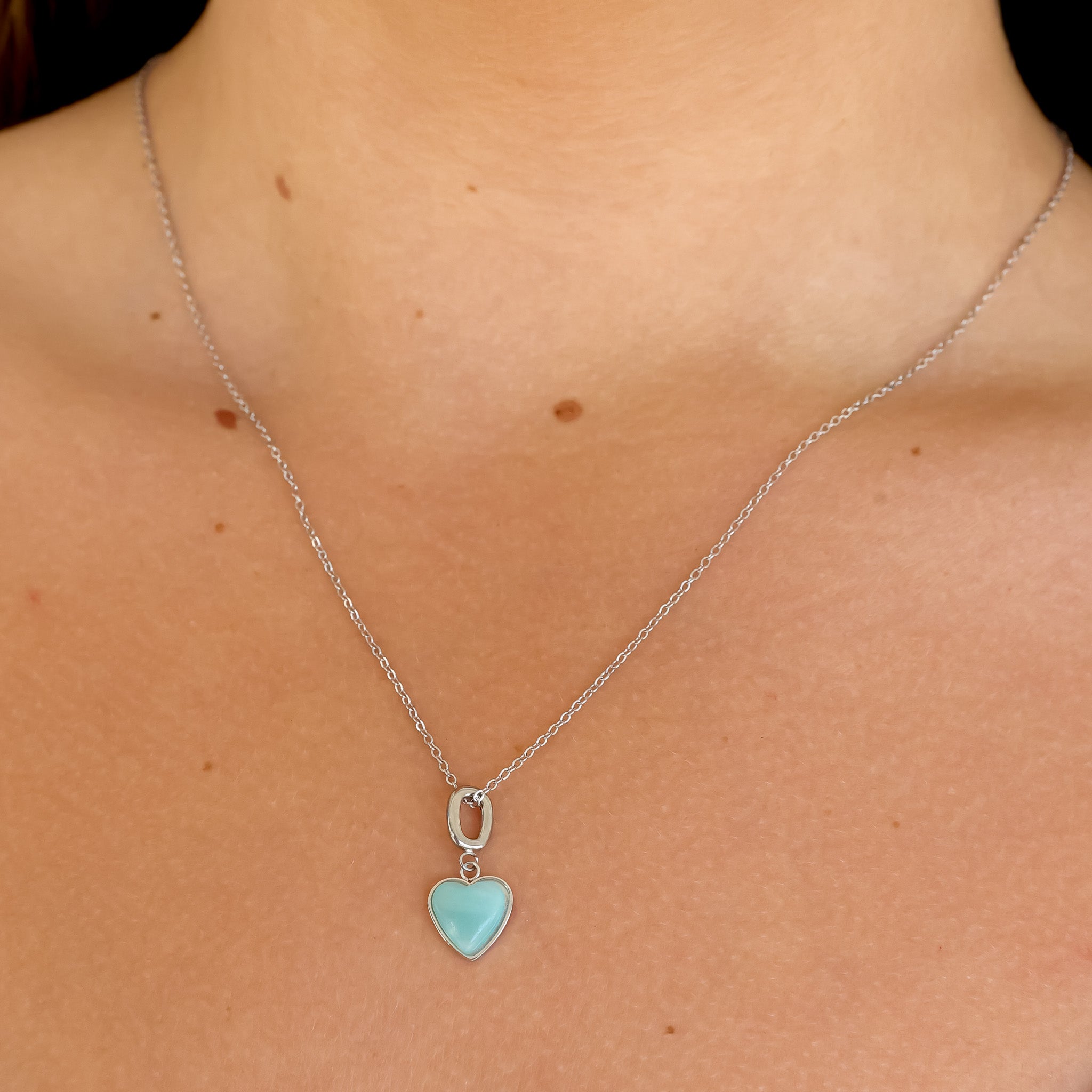 AMAZONITE HEART CHARM - Inspiration Co.