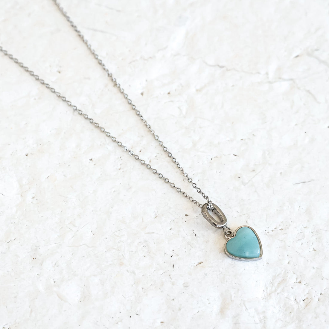 AMAZONITE HEART CHARM - Inspiration Co.