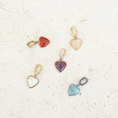 AMAZONITE HEART CHARM - Inspiration Co.