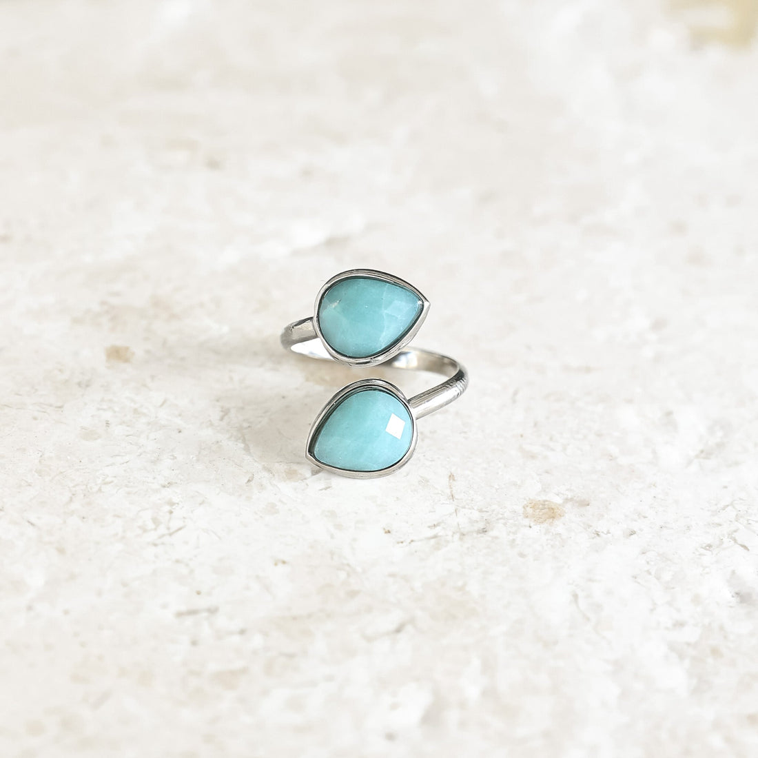 Amazonite Teardrop Ring - Inspiration Co.