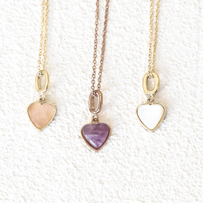 AMETHYST HEART CHARM - Inspiration Co.