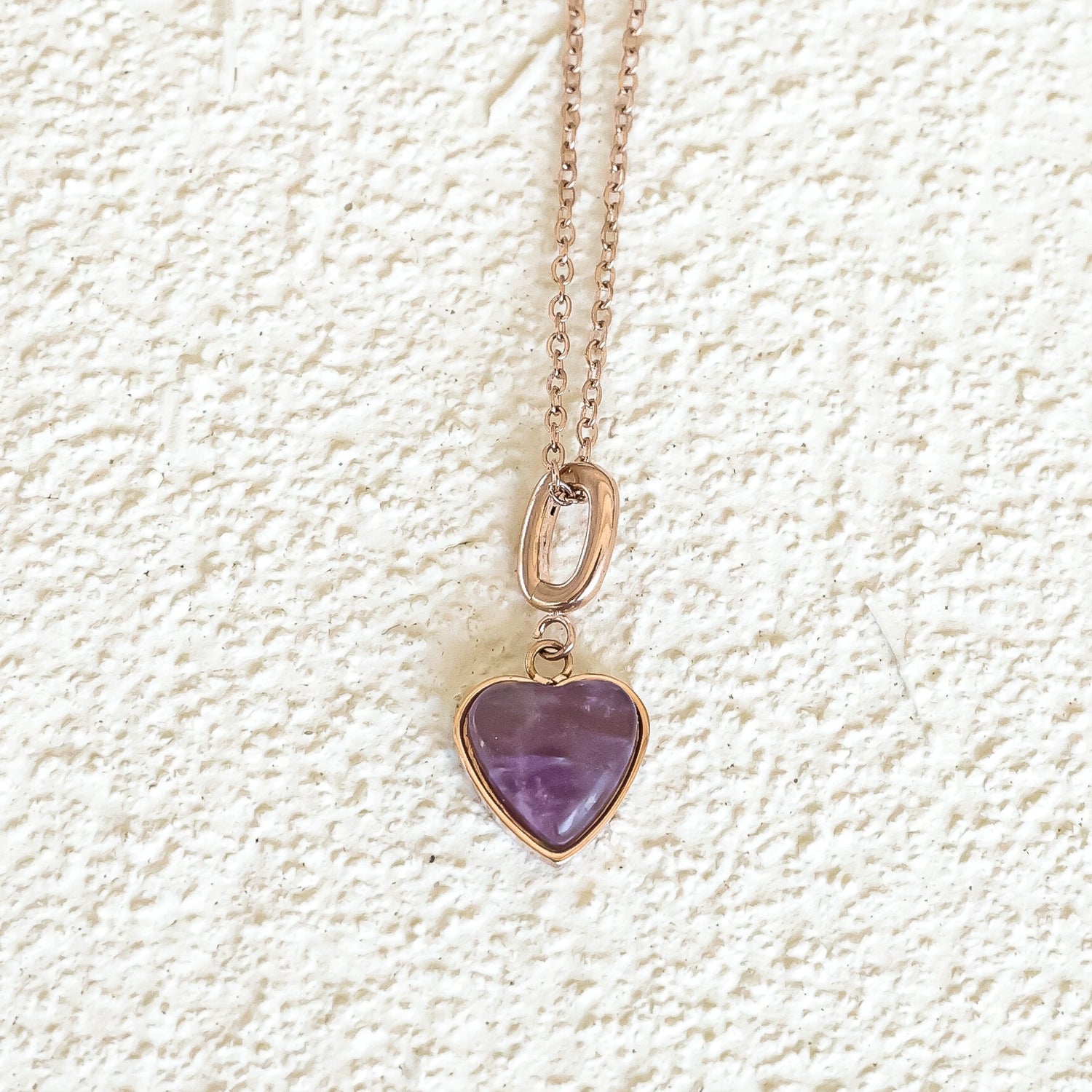 AMETHYST HEART CHARM - Inspiration Co.