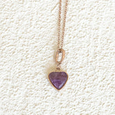 AMETHYST HEART CHARM - Inspiration Co.