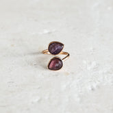 Amethyst Teardrop Ring - Inspiration Co.