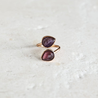 Amethyst Teardrop Ring - Inspiration Co.