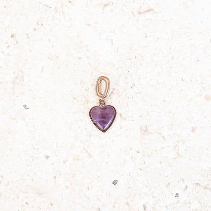 AMETHYST HEART CHARM