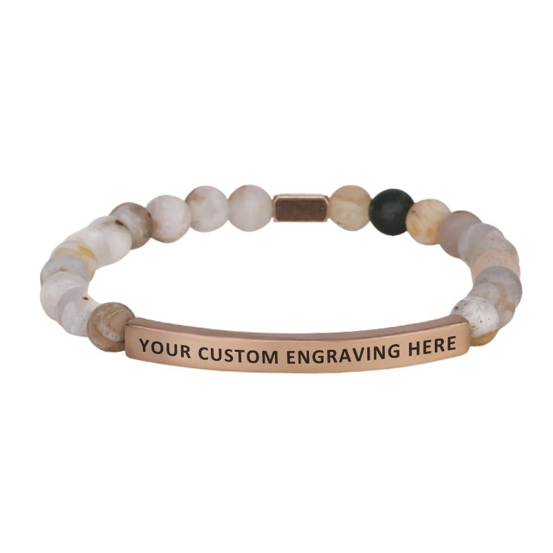 Bamboo Agate Custom Bracelet - Inspiration Co.