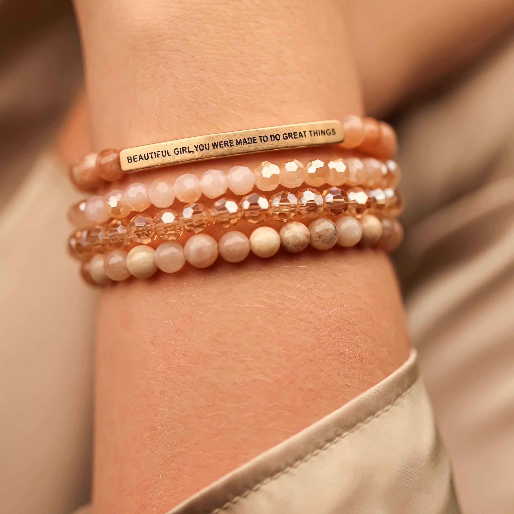 BEAUTIFUL GIRL 4 BRACELET GIFT SET - SUNSTONE - Inspiration Co.
