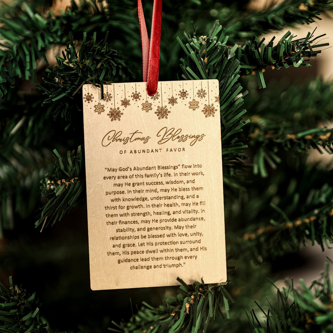 Blessing of Abundant Favor - Christmas Blessings Ornament - Inspiration Co.