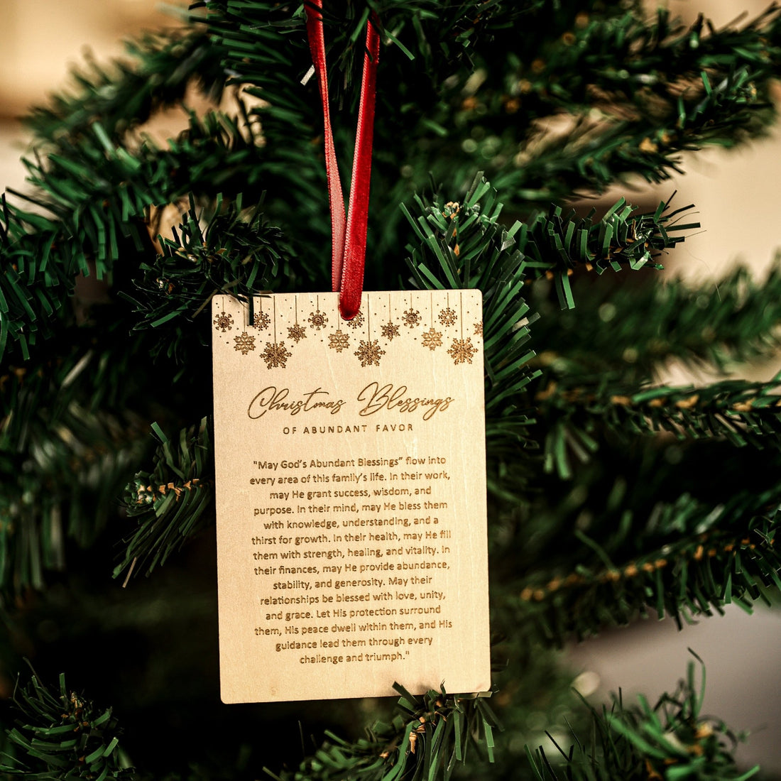 Blessing of Abundant Favor - Christmas Blessings Ornament - Inspiration Co.