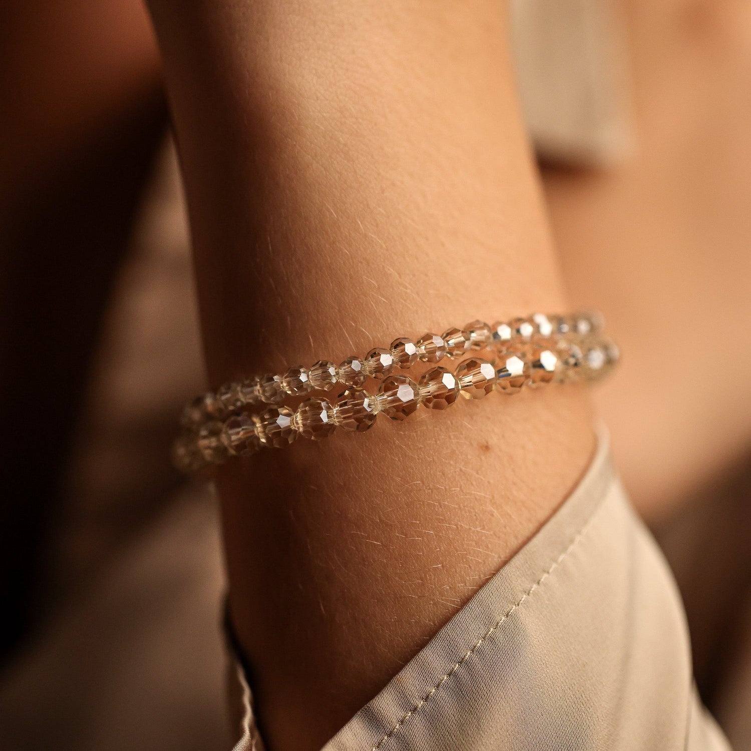 CHAMPAGNE CRYSTAL - ACCENT BRACELET - Inspiration Co.