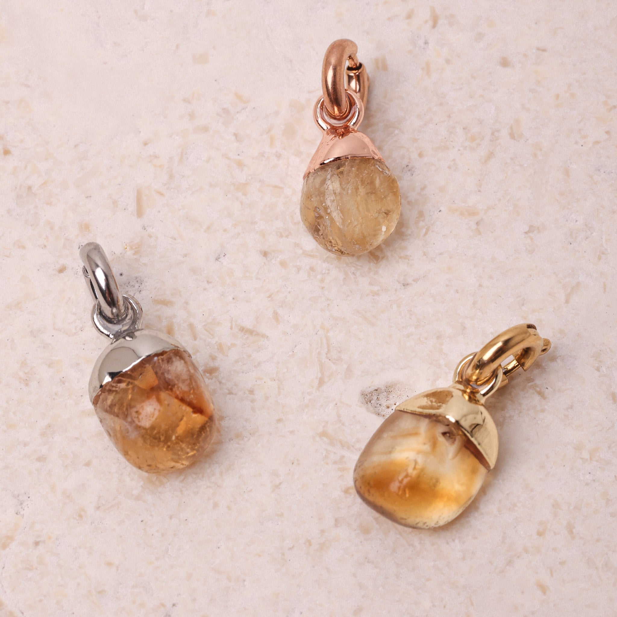 Citrine(NOV) Raw Birthstone Charm - Inspiration Co.