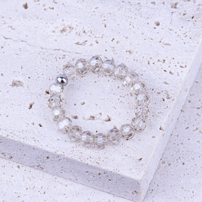 EARTHSTONE STRETCH RING - CHAMPAGNE CRYSTAL - Inspiration Co.