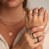 EARTHSTONE STRETCH RING - LAVA STONE - Inspiration Co.