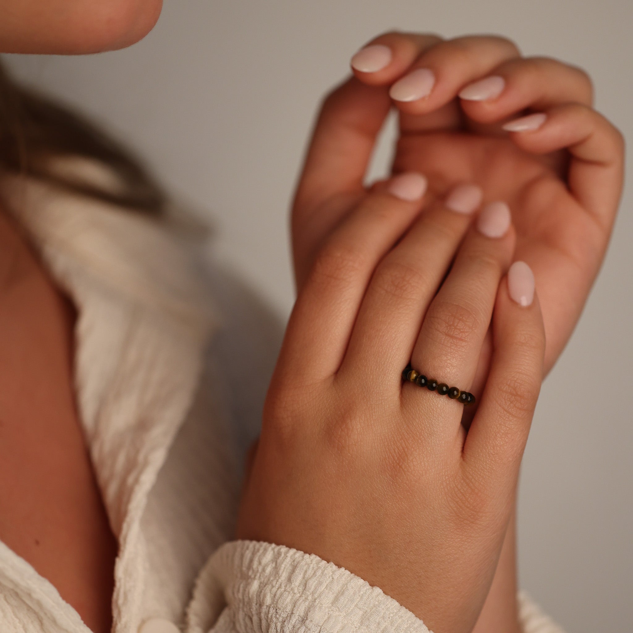 EARTHSTONE STRETCH RING - TIGERS EYE - Inspiration Co.