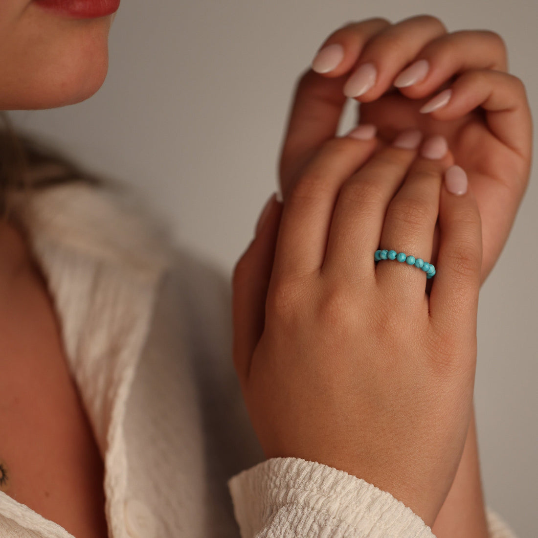 EARTHSTONE STRETCH RING - TURQUOISE - Inspiration Co.