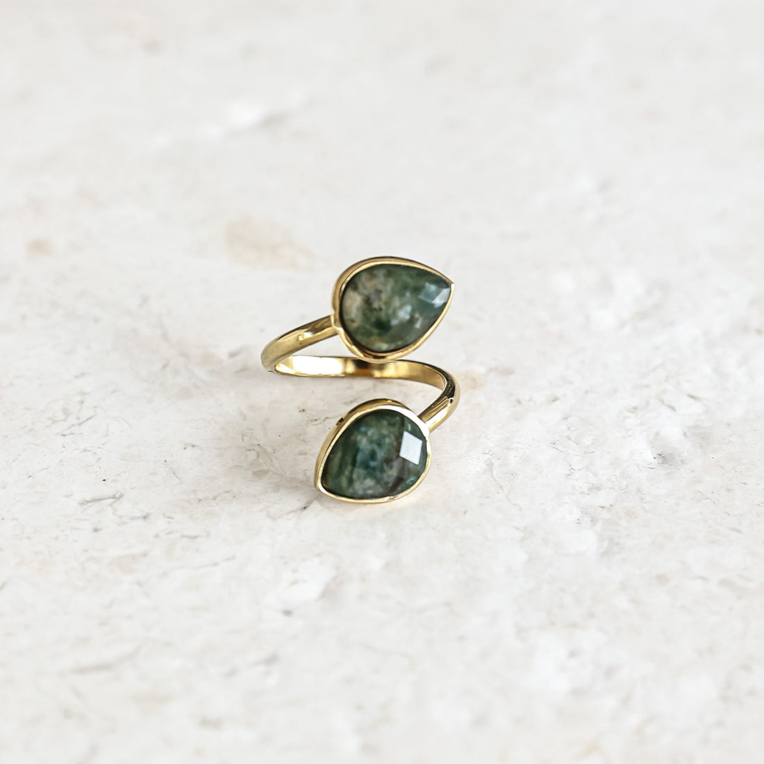 Emerald Teardrop Ring - Inspiration Co.