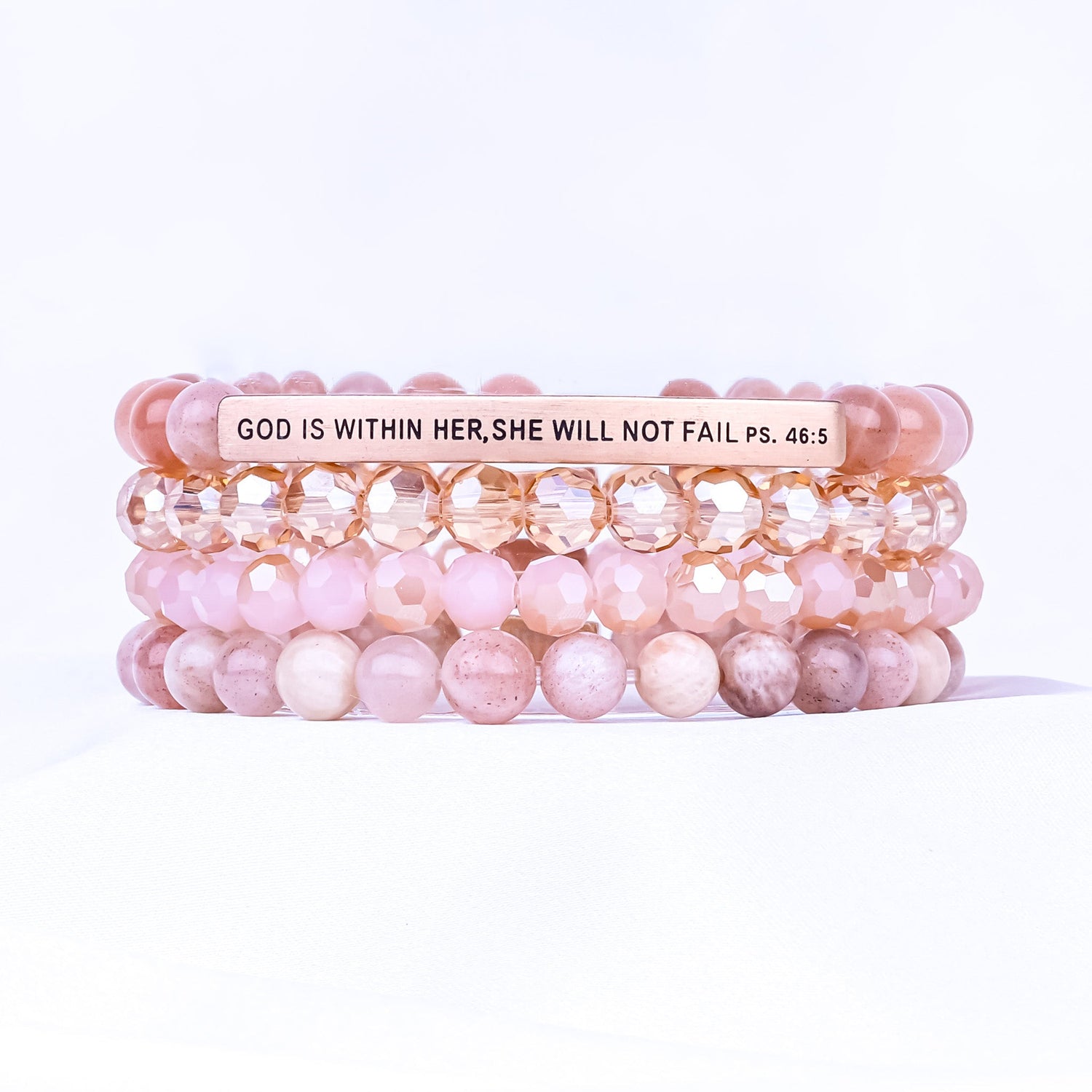 GOD IS WITHIN HER 4 BRACELET GIFT SET - SUNSTONE - Inspiration Co.