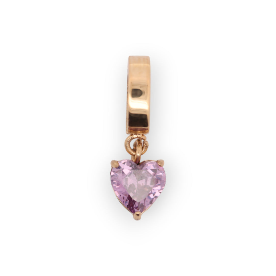 HEART BIRTHSTONE CHARM - AMETHYST (FEB)