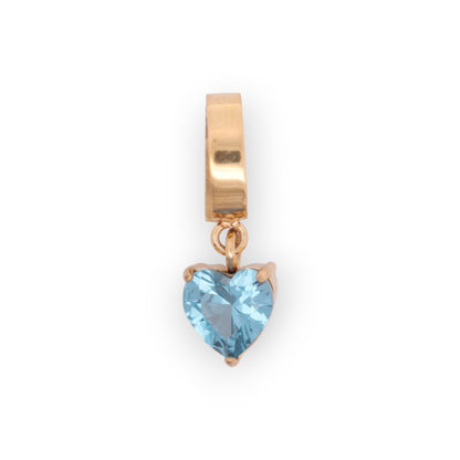 HEART BIRTHSTONE CHARM - ZIRCON (DEC)