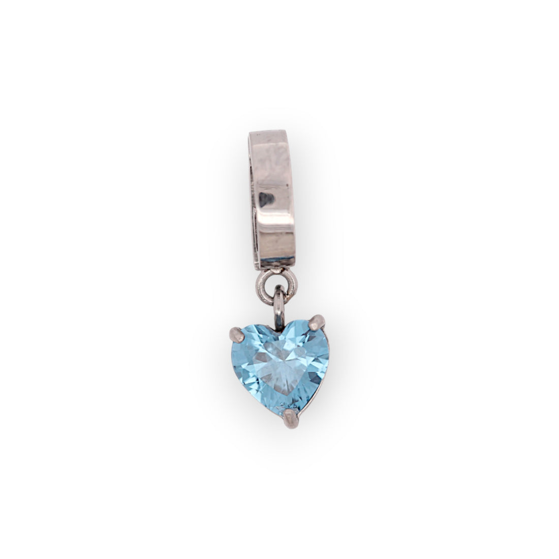 HEART BIRTHSTONE CHARM - ZIRCON (DEC)