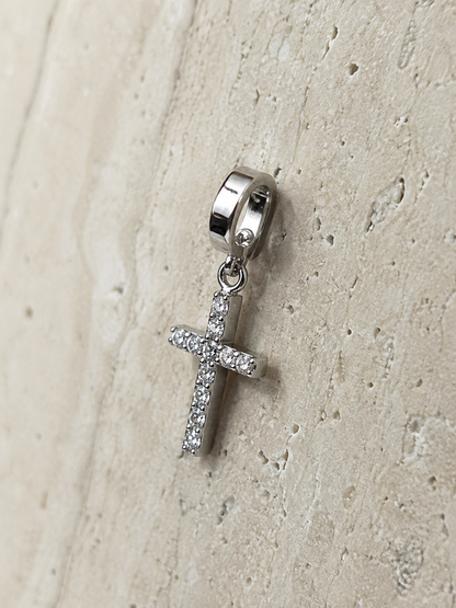 SMALL STUDDED CROSS CHARM
