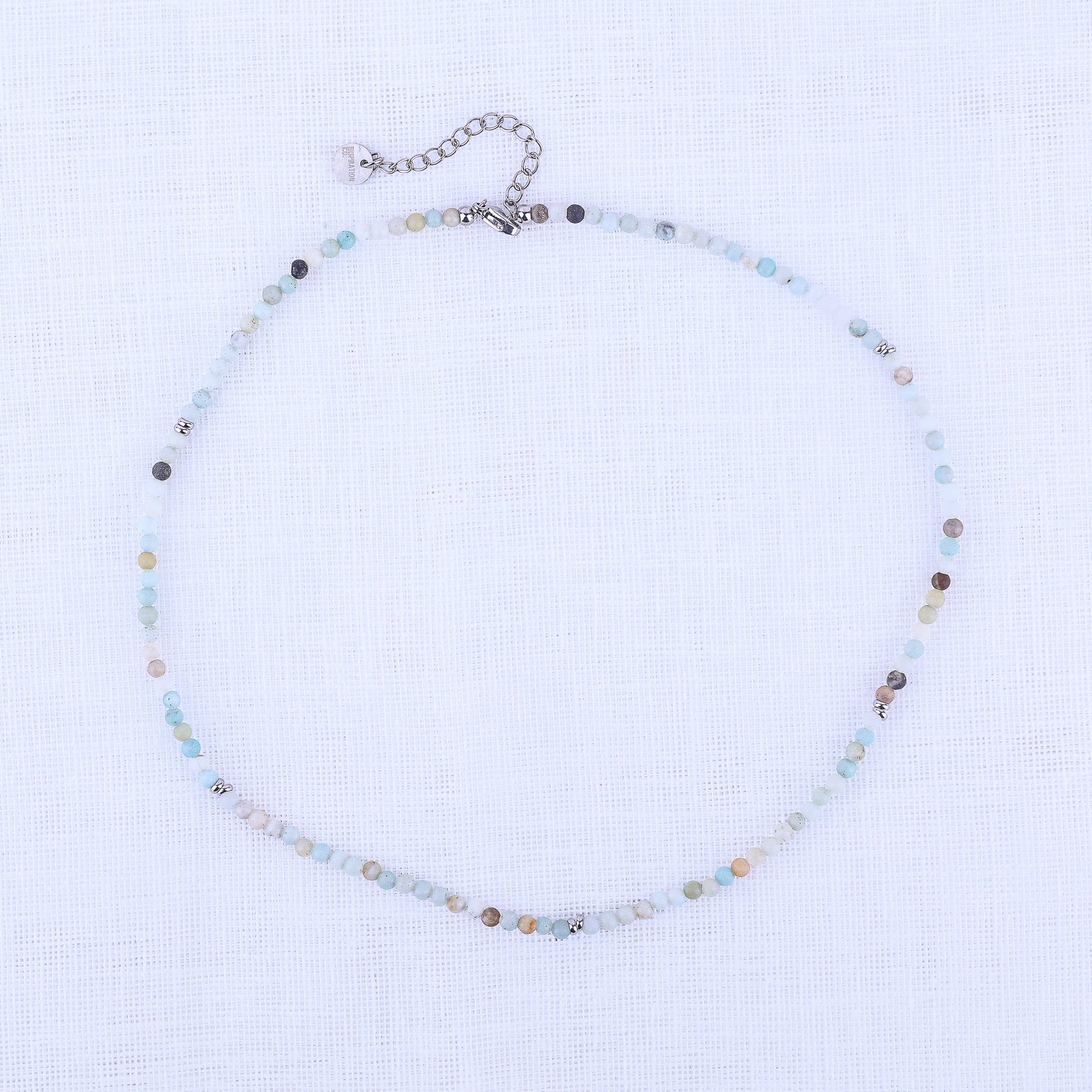 MICRO GEMSTONE NECKLACE - AMAZONITE - Inspiration Co.