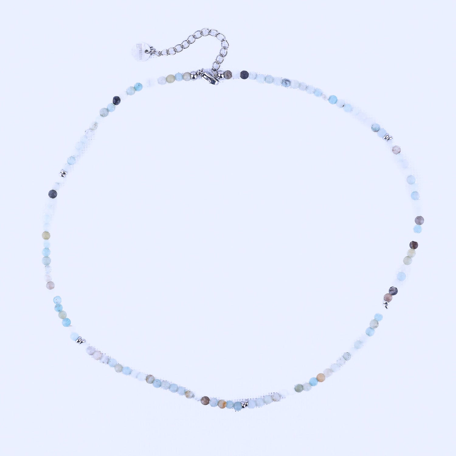 MICRO GEMSTONE NECKLACE - AMAZONITE - Inspiration Co.