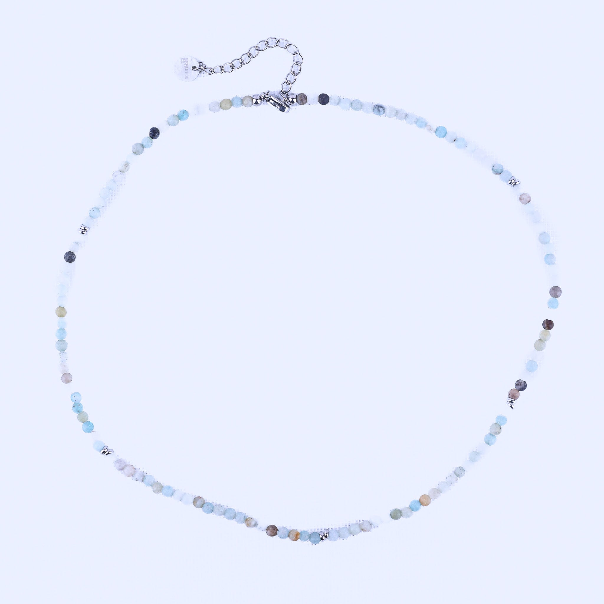 MICRO GEMSTONE NECKLACE - AMAZONITE - Inspiration Co.